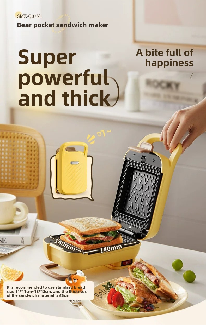 Bread Maker Machine - Máquina de Fazer Sanduíches Doméstica Multifuncional