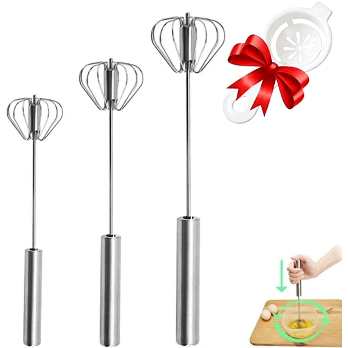 Kitchen Appliances Australia - Batedor de Ovos de Aço Inoxidável